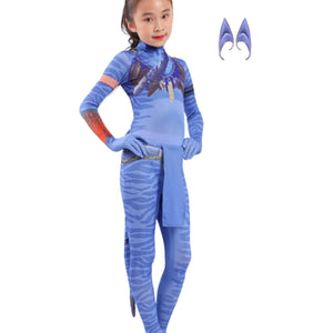 LG LOUIS GARDEN Avatar Costume for Kids Anime Costume Halloween Cosplay Jumpsuit Tights Bodysuit Stage Costumes for Children Girls Boys Mimarta