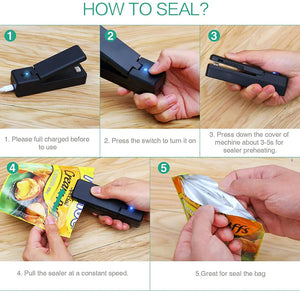 Rechargeable Portable Mini Bag Sealer Rieworkes