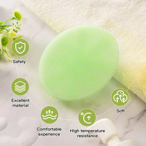 INNERNEED Food-Grade Soft Silicone Body Cleansing Brush Shower Scrubber, Gentle Exfoliating and Massage for All Kinds of Skin (Green) Green Rieworkes