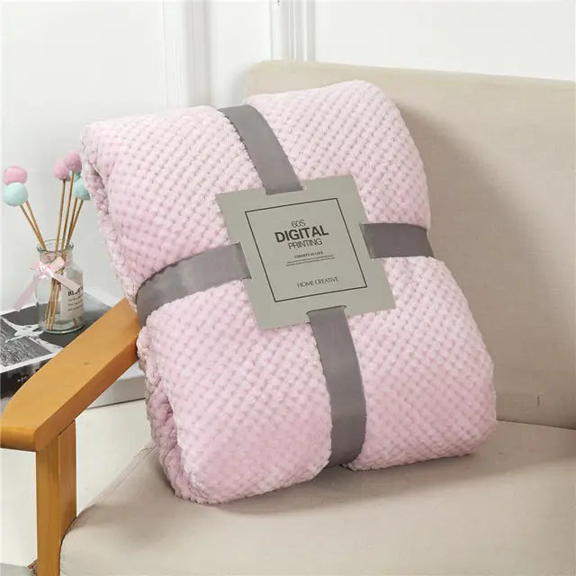 Fluffy Plaid Winter Bed Blankets Rieworkes