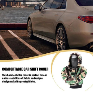 Car Gear Shift Cover Mini Hoodie Gear Shift Cover for Car Shifter Interior Trim Rieworkes