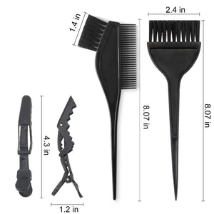 Yexixsr 5Pcs Professional Salon Hair Coloring Dyeing Kit, Hair Bleach Dit Hair Coloring Products with Hair Dye Brush, Hair Color Bowl, Hair Clips Rieworkes