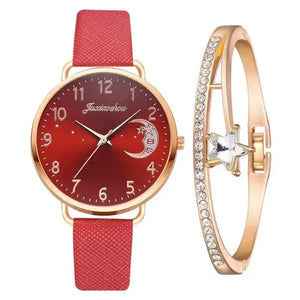 Moon Numbers Bracelet Watches Set Rieworkes