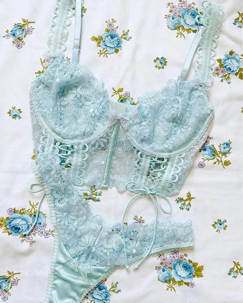 Women's Lace Lingerie Underwear Set Rieworkes