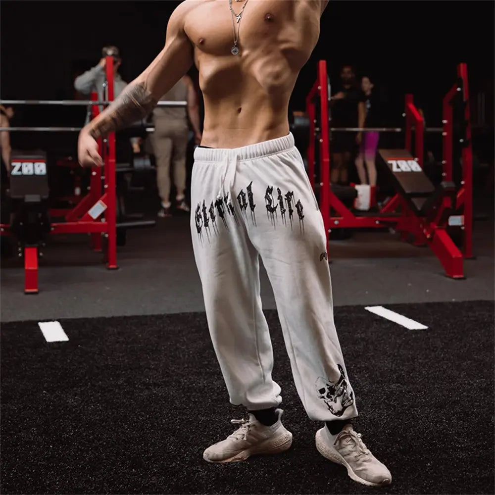 Men's Gym Joggers Cotton Pants Streetwear Rieworkes