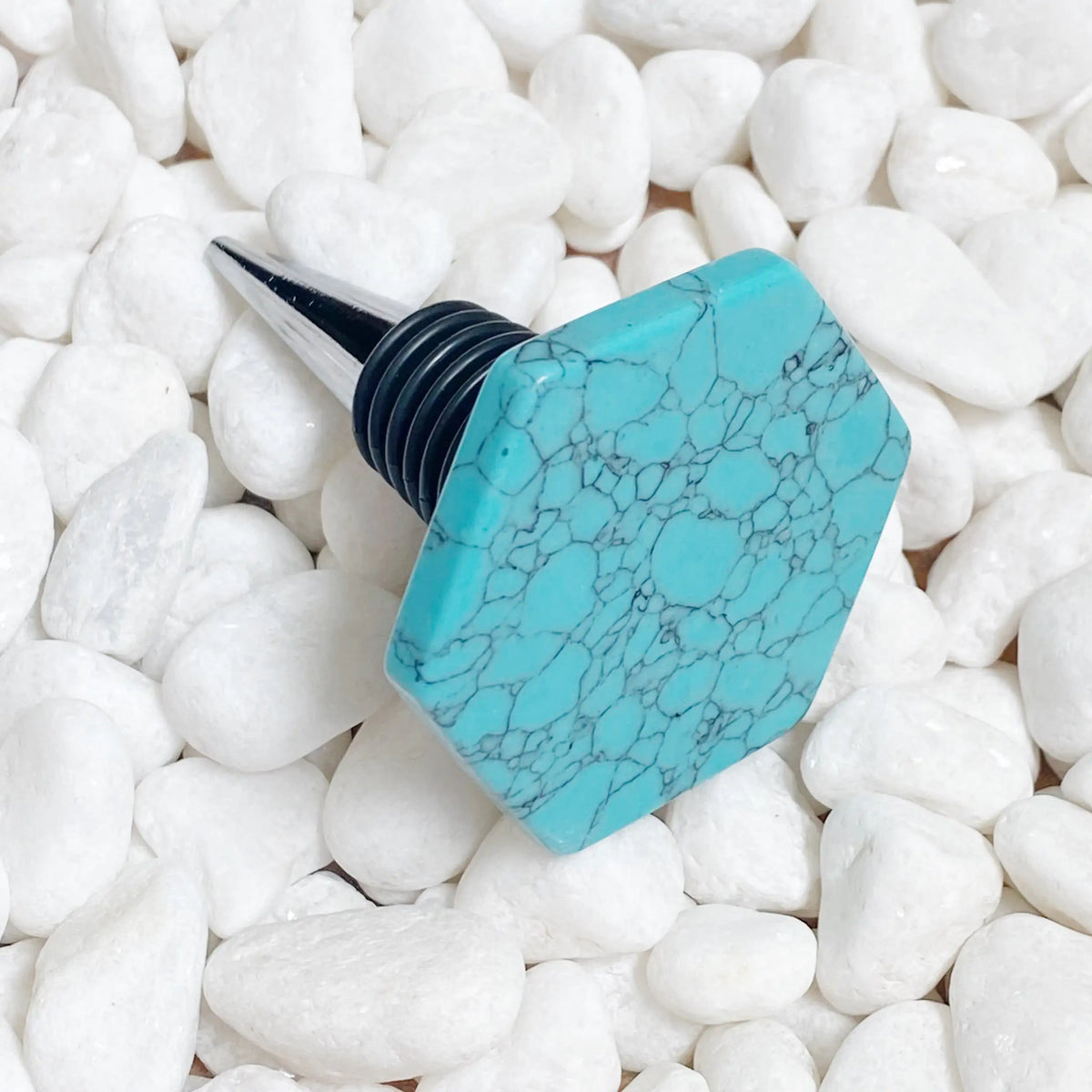 Soho Lounge Hexagon Stone Wine Stopper Rieworkes