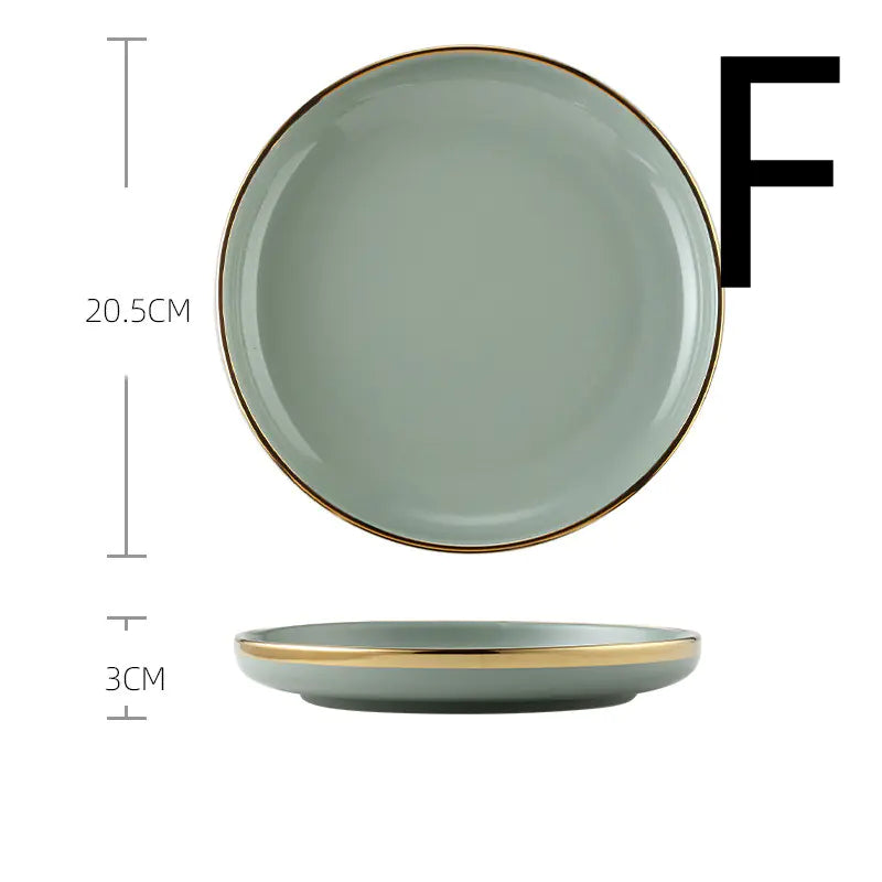 Light Luxury Large Ceramic Rice Bowl Tableware Set Mimarta