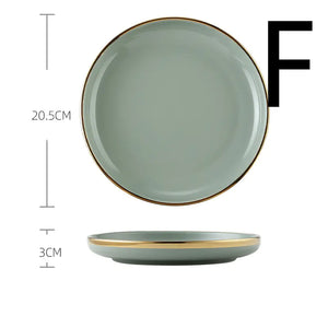 Light Luxury Large Ceramic Rice Bowl Tableware Set Mimarta