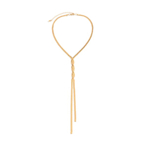 Ingemark Kpop Adjustable Flat Snake Long Chain Necklace for Women Wed Temperament Weave Link Choker Chest Neck Jewelry Gift New Rieworkes