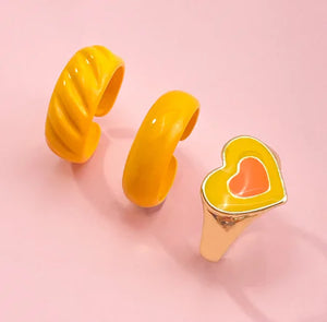 Vintage Embrace Hands Rings Set Rieworkes