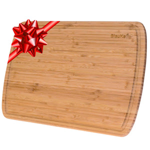Extra Large Wood Cutting Board 18x12 inch - Butcher Block with Juice Groove, Serving Tray - Wooden Chopping Board for Kitchen Mimarta