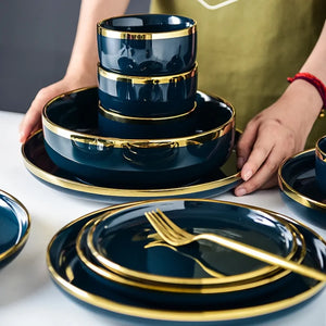 Blue Porcelain Dinner Plates Rieworkes