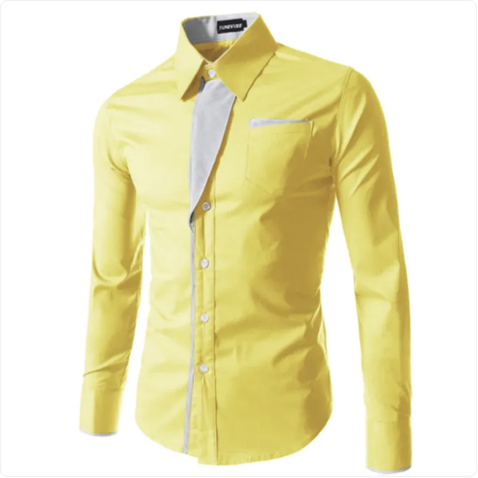 European And American Simple Men's Long Sleeve Shirt Rieworkes