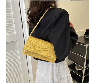Autumn Pattern Chain Tote Bag - Vintage Square Shoulder Bag Mimarta