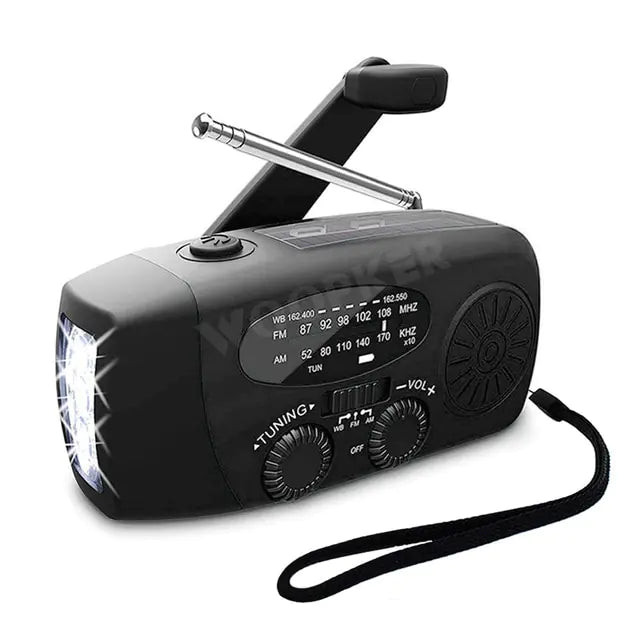 Versatile Emergency Radio with Powerful Flashlight Rieworkes