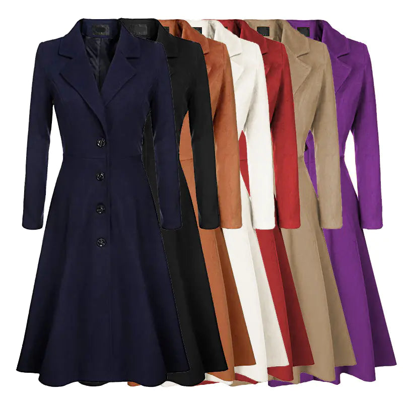 Women's Casual Long Sleeve Trench Coat - Fall 2018 Mimarta