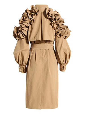 Ruffle Trench Coat Rieworkes
