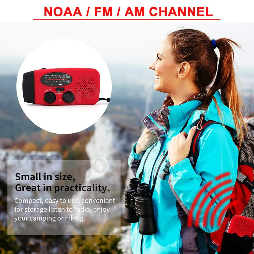 Versatile Emergency Radio with Powerful Flashlight Rieworkes