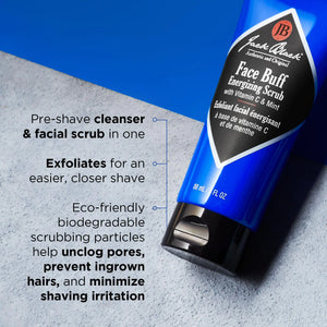 Jack Black Face Buff Energizing Scrub, 6 Fl Oz – Vitamin C & Mint – Deep Cleaning Pre-Shave Cleanser, Men’s Facial Scrub, Remove Oil, Dirt & Dead Skin, Men’s Cleanser, Hydrating Skincare 6 Fl Oz (Pack of 1) Rieworkes