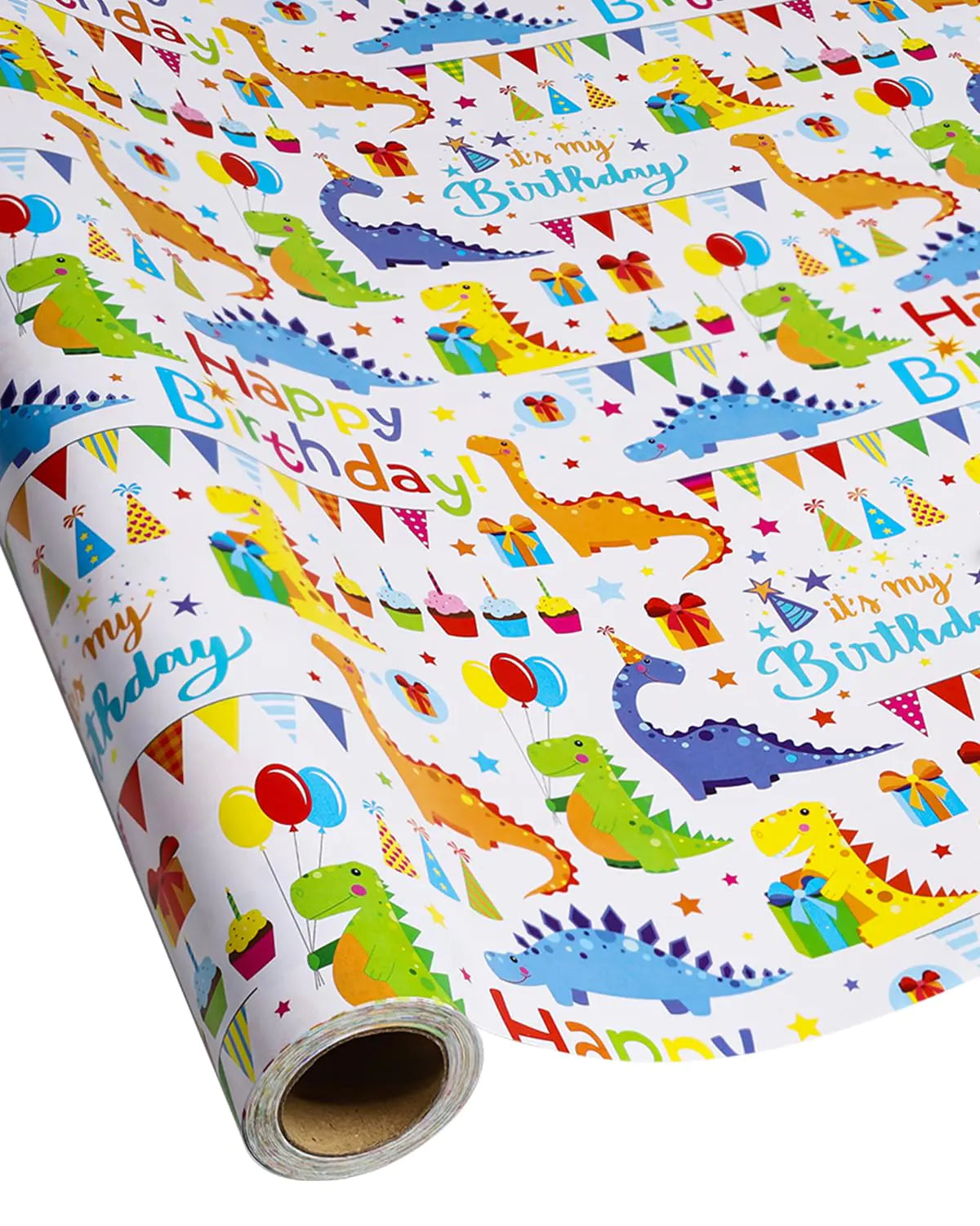 RayofSun Gift Wrapping Paper RollsCute Dinosaurs Happy Birthday Wrapping Paper For BoysWrapping Paper Rolls Gift Wrap Paper Dinosaur PartiesBaby ShowersHappy Bday Wrap17 Inch X60ft Per Roll. Mimarta