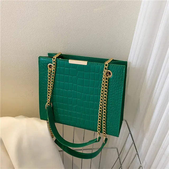 Luxury Crocodile Pattern Square Crossbody Bag Mimarta
