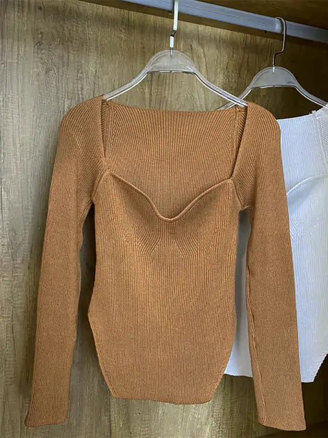 Woman's Long Sleeve Knitted Pullover Rieworkes