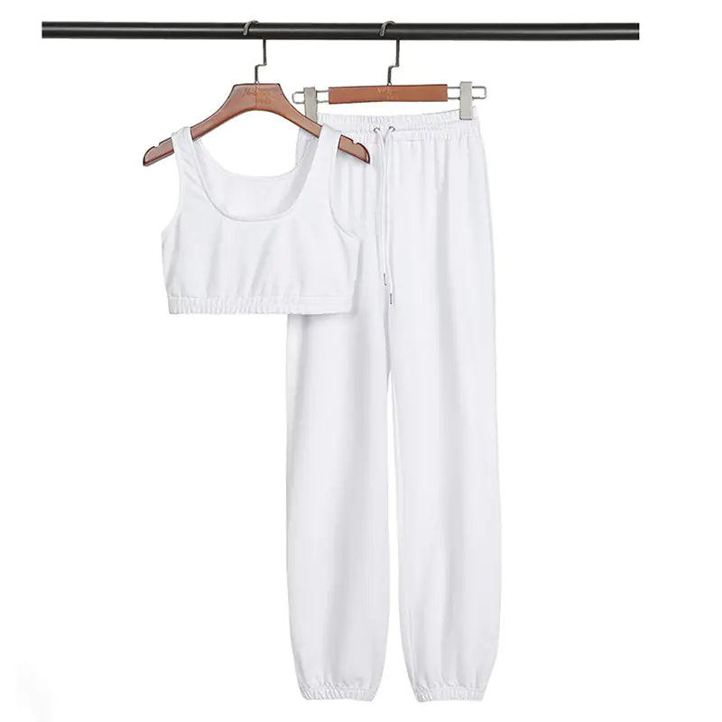 2023 Women's Casual Two-Piece Crop Top and Pants Set Mimarta