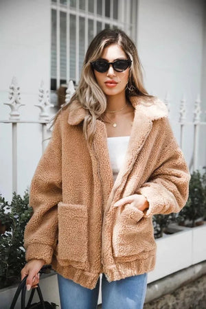 Winter warm lamb hair pocket cotton coat Rieworkes