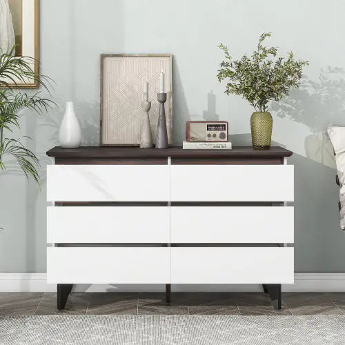 Particle Board Bedroom Living Room 6 Drawer Cabinet Rieworkes