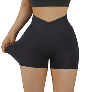 Sports Shorts Women High Waist Workout Seamless Fitness Yoga Shorts Rieworkes