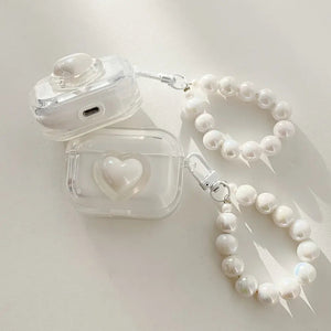 Transparent Headphone Case With Bead Bracelet Rieworkes