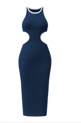 Thifany Skinny Dress - Sexy Hollow Back Midi Dress Mimarta