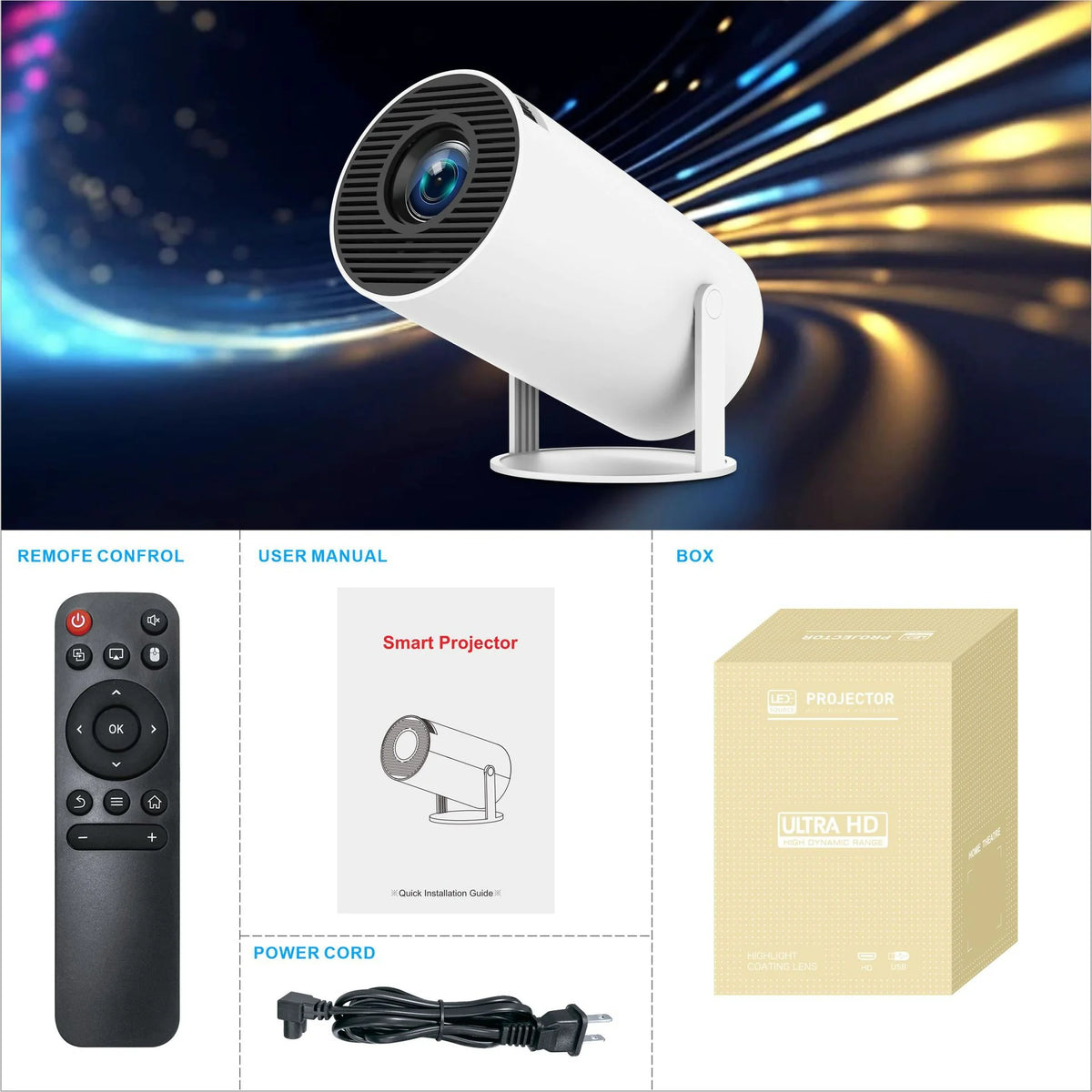 HY300 Pro Projector Rieworkes