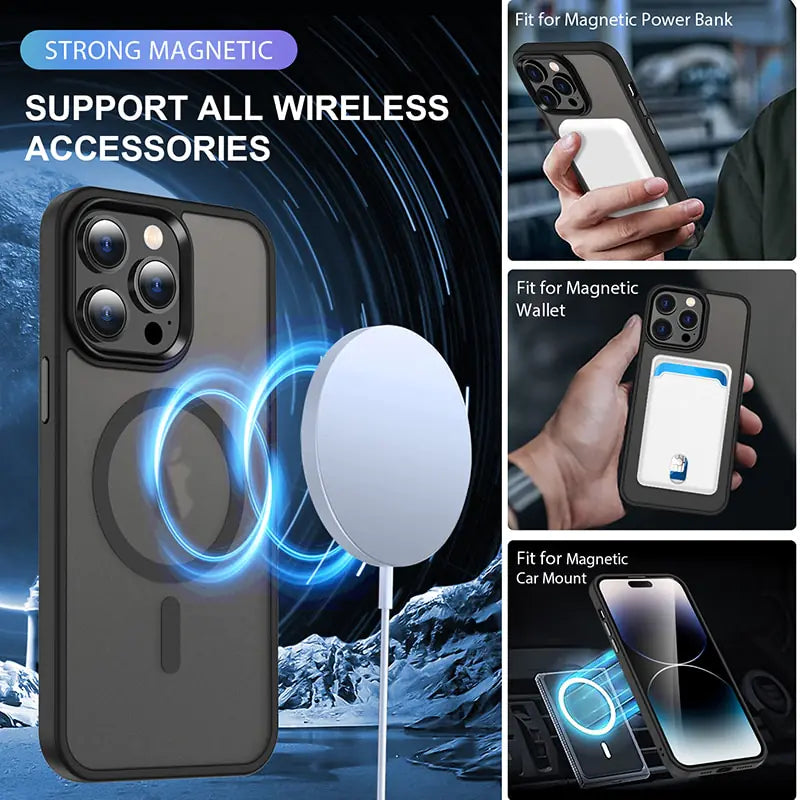 Luxury Magnetic Wireless Charging Case for iPhone Rieworkes