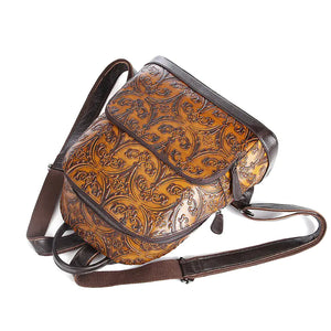 Luxury Retro Genuine Leather Women's Backpack Bag Mimarta