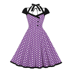 Elegant 1950s Embroidered Mesh Retro Party Dress Mimarta