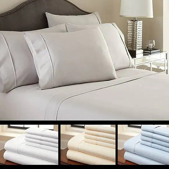6-Piece Luxury Soft Bamboo Bed Sheet Set in 12 Colors Rieworkes