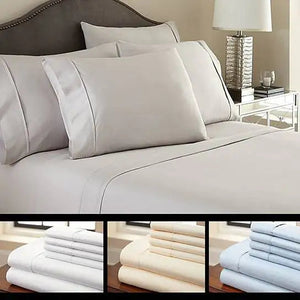 6-Piece Luxury Soft Bamboo Bed Sheet Set in 12 Colors Rieworkes