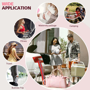 Travel Duffle Bag, Waterproof Weekender Bag Carry On Tote Bags for Women, Travel Essentials Sport Gym Bag for Men, Hospital Bag for Labor and Delivery, Overnight Bag Luggage Bag with Trolley Sleeve 01 Coral Pink Rieworkes