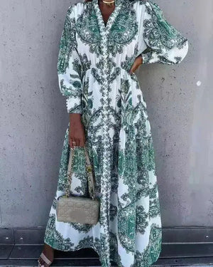 Elegant V Neck Office Long Shirt Dress Rieworkes