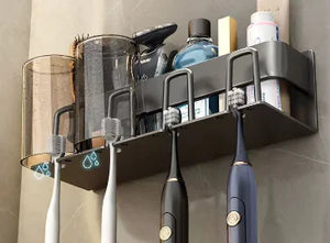 Wall-Mounted Toothbrush and Cup Holder for Bathroom Mimarta