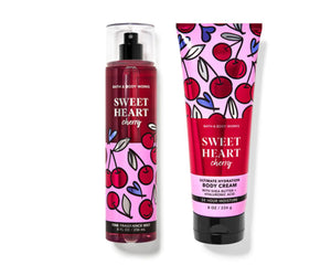 BBW - Bath and Body - SweetHeart Cherry - 2 pc Bundle - Duo - Fine Fragrance Mist 8 oz. ULtimate Hydration Body Cream 8 oz. - 2 Piece Set Mimarta