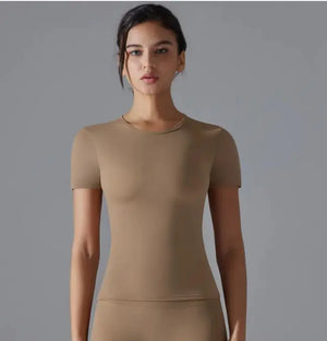 Women's Solid Color Sport T-Shirt Mimarta