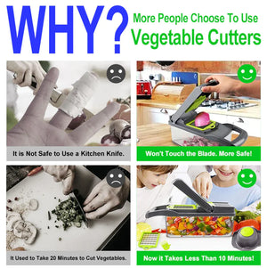 15-In-1 Vegetable Fruit Chopper Cutter Food Onion Veggie Dicer Slicer Kitchen Mimarta