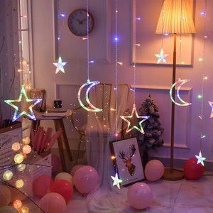 LED Star Curtain Fairy String Lights Rieworkes