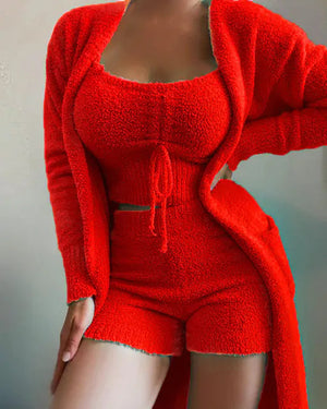 Plush Velvet Pajamas Set Rieworkes