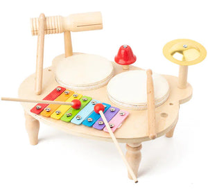 Montessori Wooden Drums Set Rieworkes