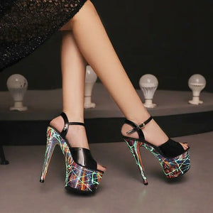 Leather Stiletto High Heels Rieworkes
