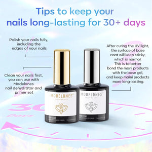 modelones Gel Top Coat, 15 ml 2024 Upgrade Super Shiny Gel Base and Top Coat Set, Soak Off Nail Lamp Acid Free No Wipe Clear Base Top Gel Nail Polish C-15ml Base and Top Coat Rieworkes