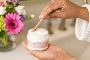 Lavender Body Scrub with CBD, Natural Body Salt Scrub (THC free) Rieworkes